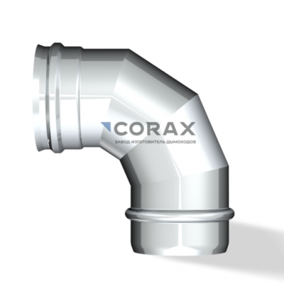 Дымоход CORAX INDUSTRY Отвод 90° (304 0,8) D-160 модель 26878