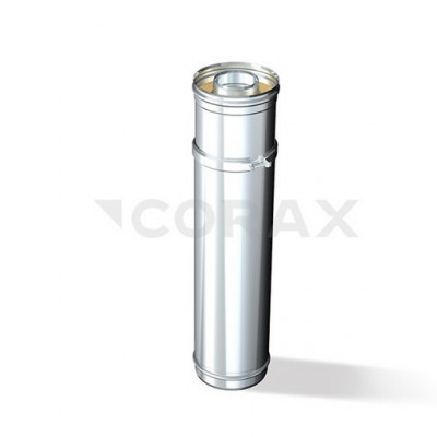 Дымоход CORAX INDUSTRY Труба телескоп сэндвич L 750-1000 (304 0,8/430 0,5) D-110/200 модель 25593