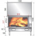 Каминная топка H 1200 LEFT LATERAL GLASS (Axis) модель 29027