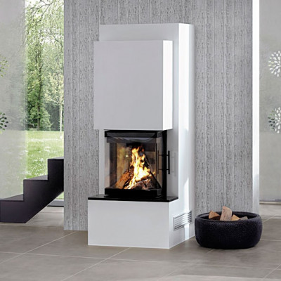 Облицовка 1/197.0, Nero Assoluto + топка Radiante 450/30 K ECOplus, чёрная рамка (Hark) модель 28800