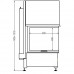 Каминная топка RADIANTE 550/20/57-66.44 H ECOPLUS, чёрная рамка, правая (Hark) модель 28996