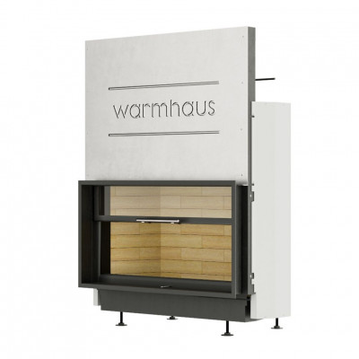 Каминная топка Warmhaus FLAT 100/57h с футеровкой светлый шамот модель 28236