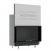 Каминная топка Warmhaus FLAT 100/57h с футеровкой черные 3D-панели модель 28247