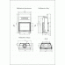 Каминная топка Warmhaus FLAT 100/80h с футеровкой черные 3D-панели модель 28250