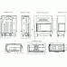 Каминная топка Warmhaus KANT L 100/57h с футеровкой черные 3D-панели модель 28256