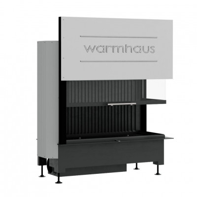 Каминная топка Warmhaus KANT R 100/57h с футеровкой черные 3D-панели модель 28258